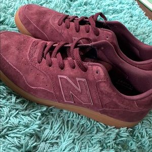 Dark red New Balance shoes